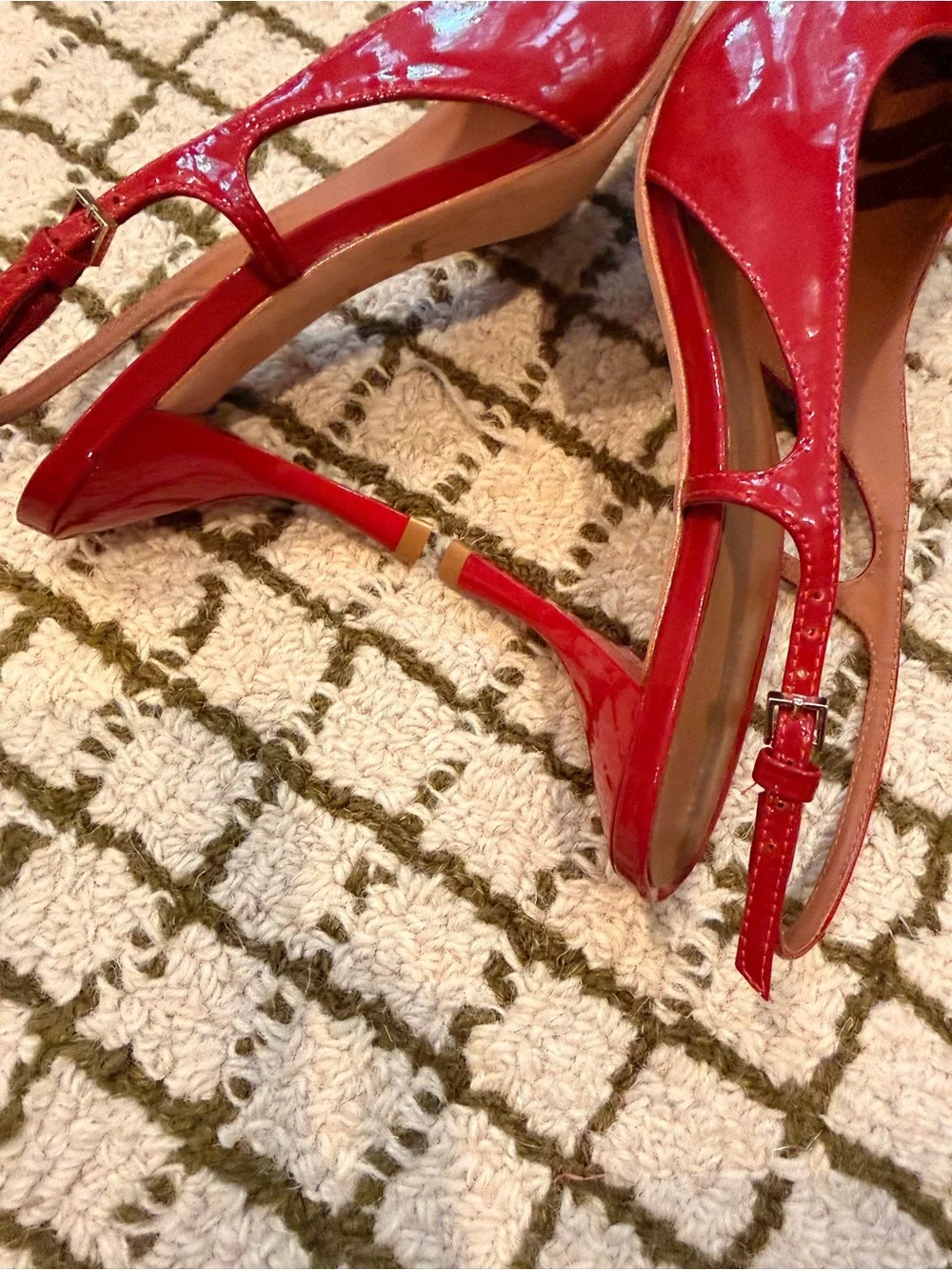 Reformation Red Noreen Slingback Pump heels